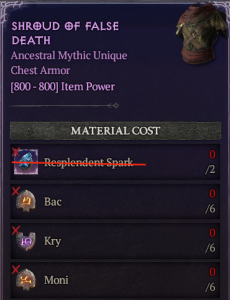[Runes] Shroud Of False Death : (6 Bac+6 Kry+6 Moni)---No Spark