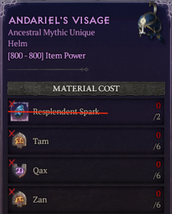 [Runes] Andariel's Visage : (6 Tam+6 Qax+6 Zan)---No Spark