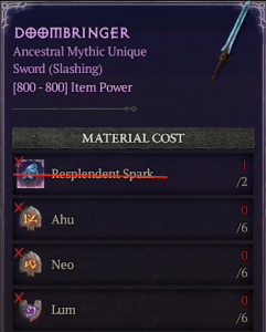 [Runes] Doombringer : (6 Ahu+6 Neo+6 Lum)---No Spark