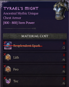 [Runes] Tyrael's Might : (6 Lith+6 Feo+6 Tec)---No Spark