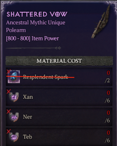 [Runes] Shattered Vow : (6 Xan+6 Ner+6 Teb)---No Spark