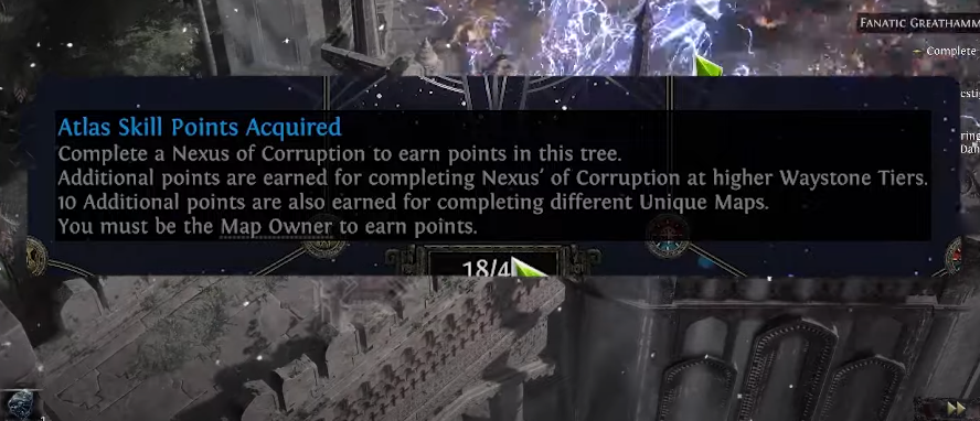Get Atlas Points from Slaying Corrupted Nexus Bosses (2 Points Each)