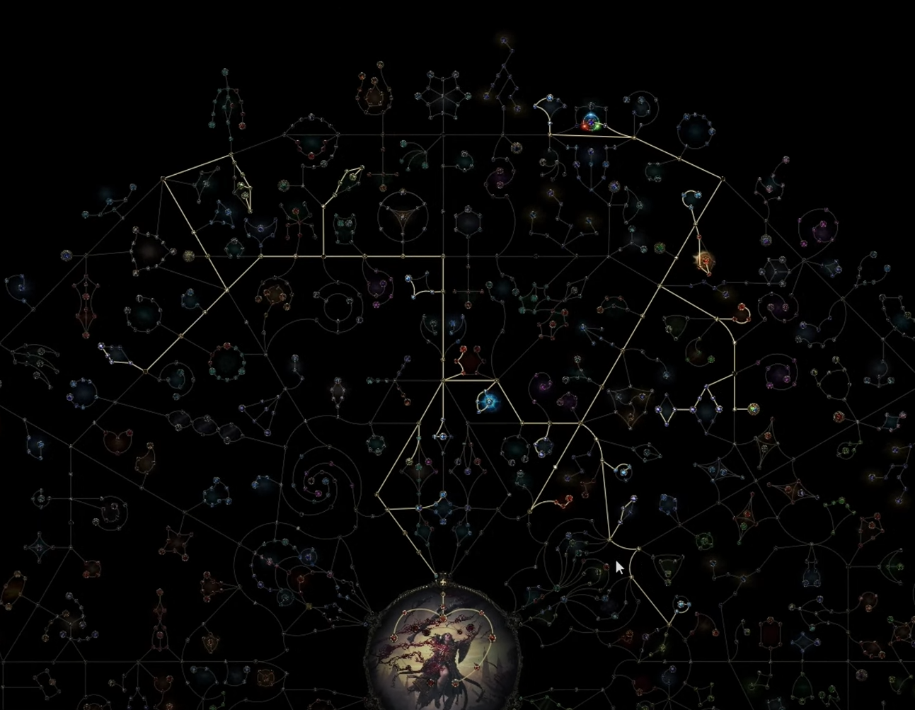Passive Skill Tree Setup for Bonestorm Witch (Blood Mage Crit Variant)