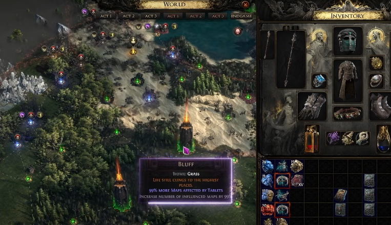 PoE 2 Ritual Farming Tablet Setup - Buffs