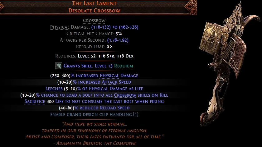 The Last Lament - Best New Unique in PoE 2 0.2.1