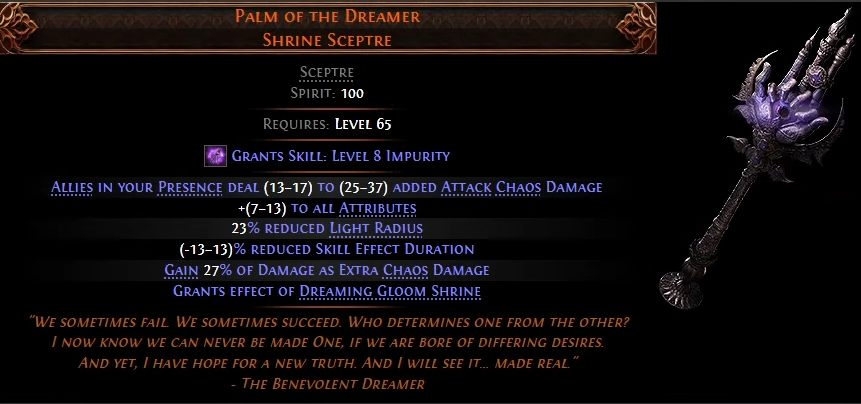 Palm of the Dreamer - Best New Unique in PoE 2 0.2.1