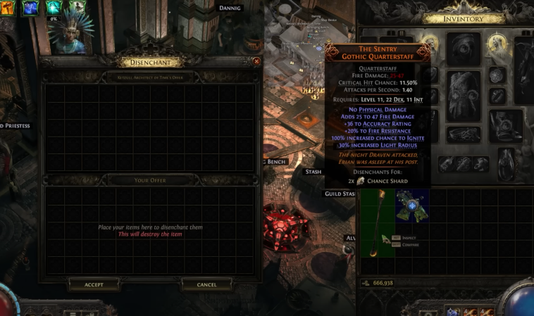 Disenchanting Unique Items for Chance Shards to Earn PoE 2 Currency