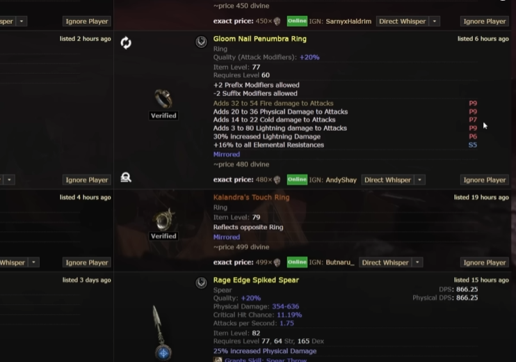 High-Stat Rare Rings (e.g., Penumbra Rings)