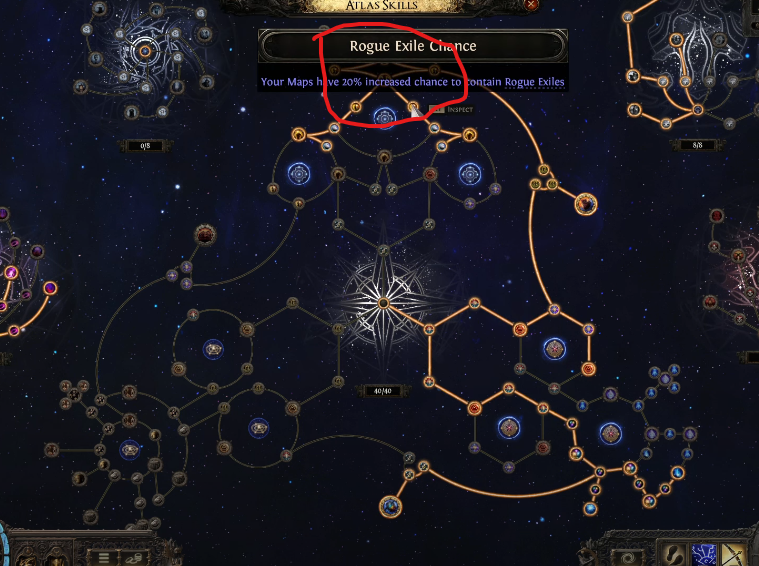 Nodes for Rogue Exiles Section