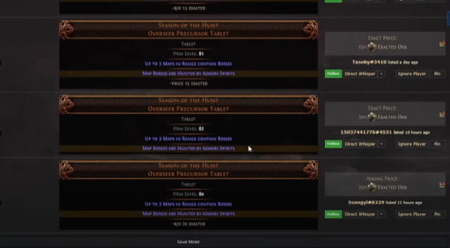 2. Azmeri Spirit Possession Tablet: Wisp Boss Guarantee