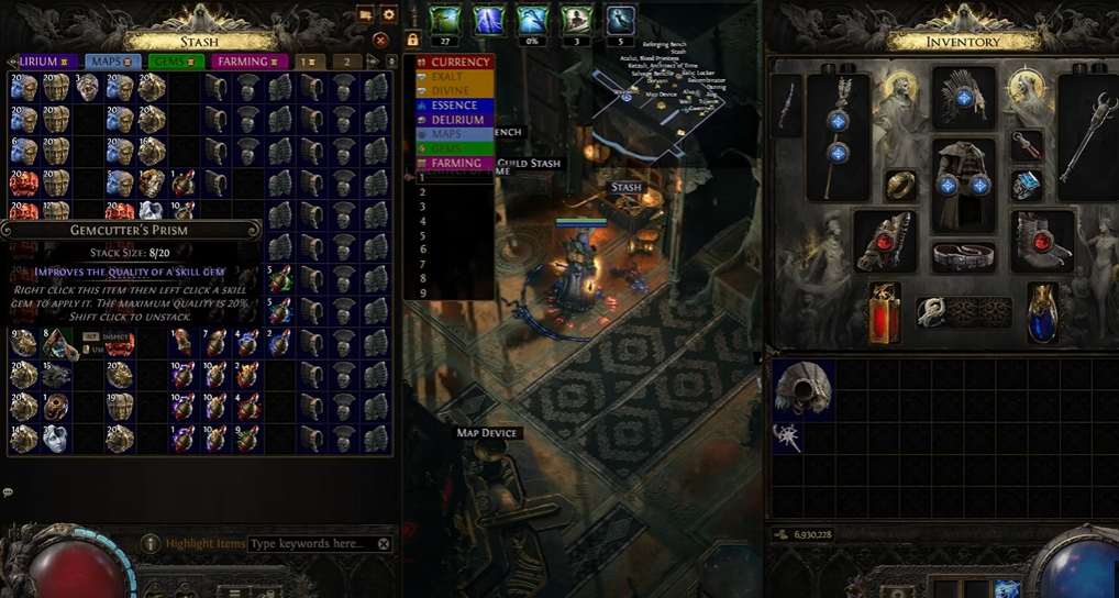 Loot Drops from 0.2 Inscribed Ultimatum Farm