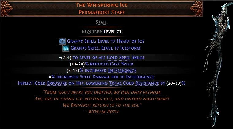 Whispering Ice - Best New Unique in PoE 2 0.2.1