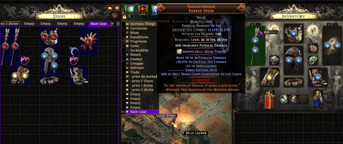 PoE 2 Blood Mage (Budget Edition) Gear Choice