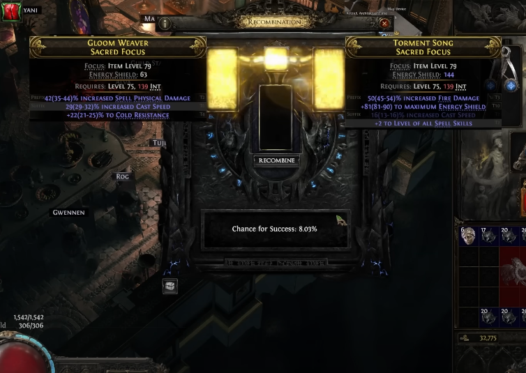 Magic Items Can Be Used for Recombination in PoE 2