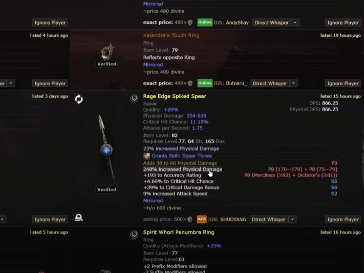 Top-Tier Physical Spears and Weapons - Best for Mirroring in PoE 2 Dawn of the Hunt