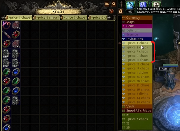 Method 1 for Liquidating Items to PoE 2 Currency: Tiered Pricing with Multiple Premium Stash Tabs