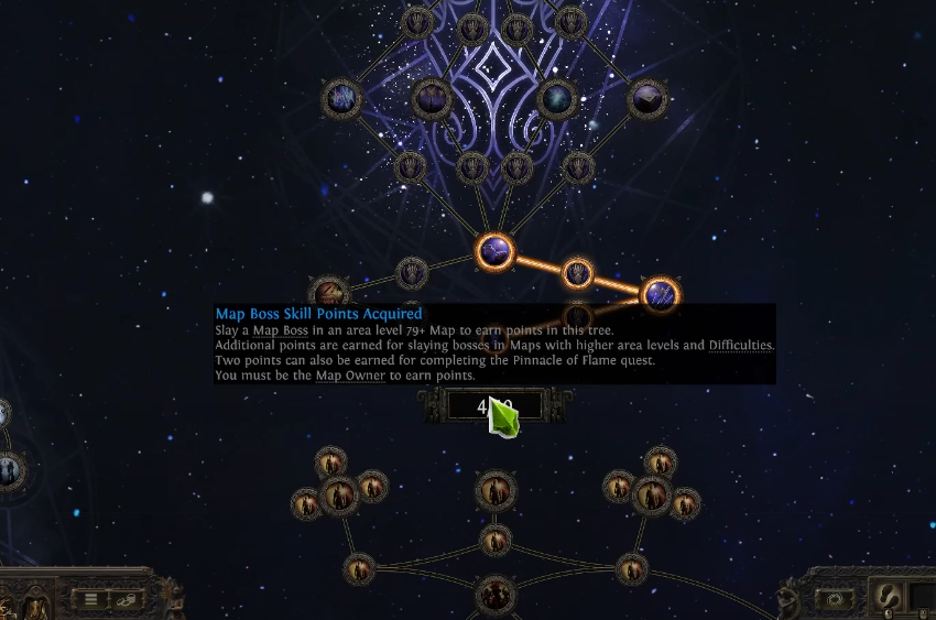 Kill Map Bosses in Level 79+ Areas (1 Point Each) for Atlas Tree Leveling