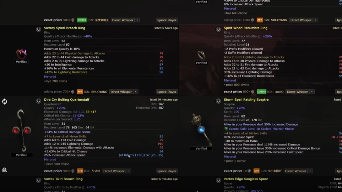 Quarterstaves and Two-Handers - Best for Mirroring in PoE 2 Dawn of the Hunt