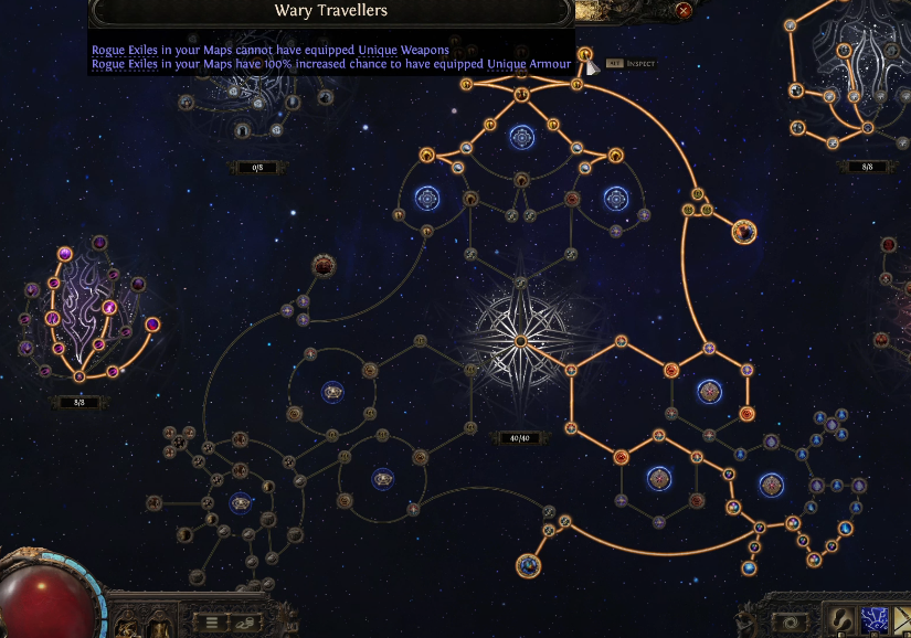 Nodes for Rogue Exiles Section