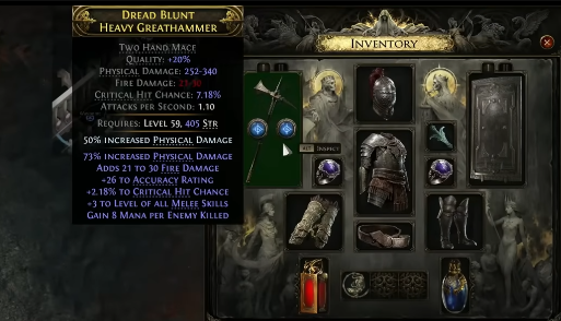 Gear Notes for Best Smith of Kitava Tank Build