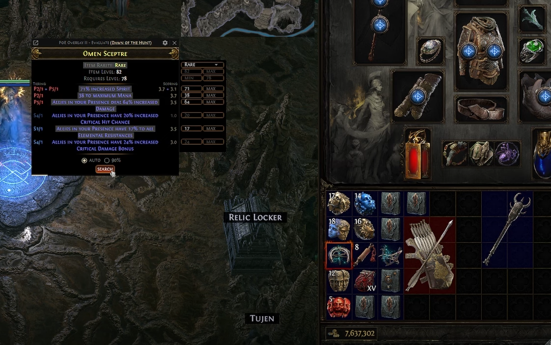 Stash Search + History for Items in PoE Overlay for PoE 2