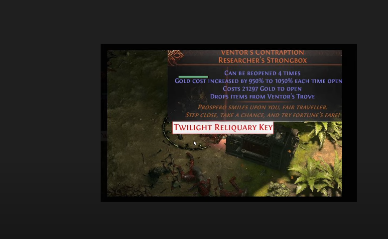 Buying and Selling Strongboxes - Twilight Reliquary Key in PoE 2 Dawn of the Hunt