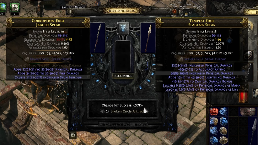 How Fracturing Orbs Interact with the Recombinator in PoE 2