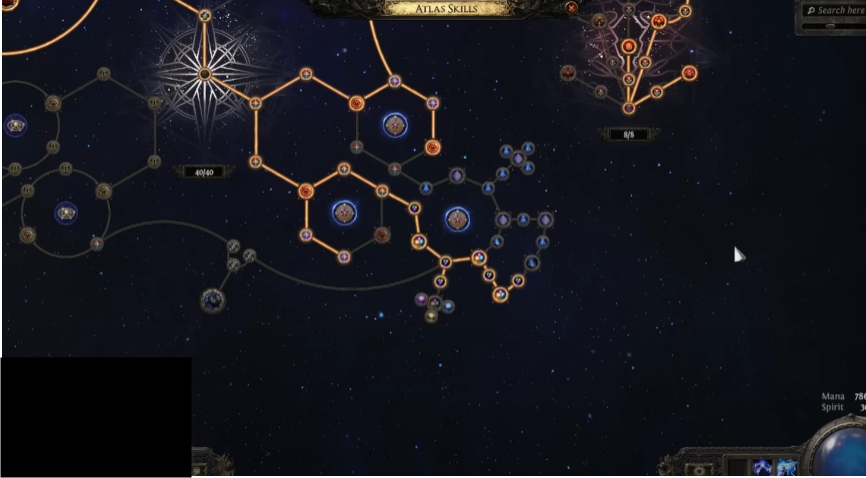 Atlas Passive Tree Setup for Azmeri Wisps Boss Mapping